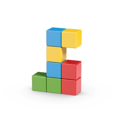Magnetische constructieset - GEOMAG - Magicube Recycled Creative Set - 8 stuks - Gerecycled plastic - Vanaf 1 jaar - thumbnail