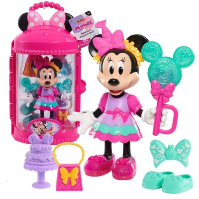 Poppendoos - DISNEY MINNIE MOUSE - 15 cm Sweet Party gelede figuur - Met kleding en accessoires
