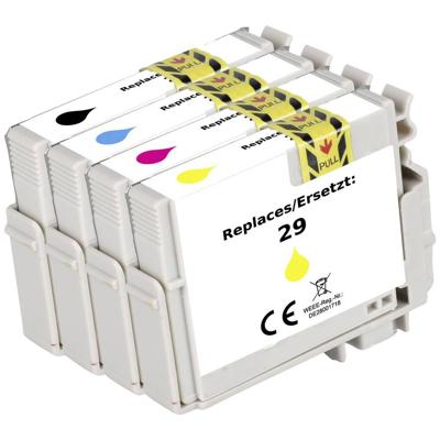 Renkforce Inktcartridge vervangt Epson 29, T2986, T2981, T2982, T2983, T2984 Compatibel Combipack Zwart, Cyaan, Magenta, Geel RF-5705460 Renkforce Inktcartridge vervangt Epson 29, T2986, T2981, T2982, T2983, T2984 Compatibel Combipack Zwart, Cyaan, Magenta, Geel RF-5705460