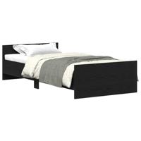 Bedframe zonder matras 90x200 cm spaanplaat zwart eikenkleurig - thumbnail