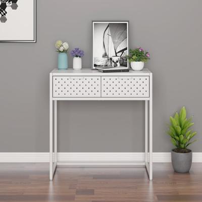 VidaXL Wandtafel 72x35x75 cm staal wit