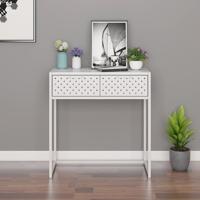 VidaXL Wandtafel 72x35x75 cm staal wit - thumbnail