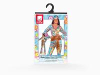 Hippy flower power kostuum vrouw - thumbnail