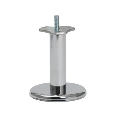 Stalen meubelpoot chroom rond ø 2,5 cm en hoogte 10 cm (M8)