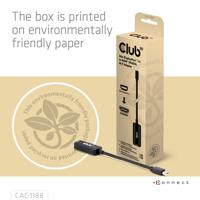 club3D CAC-1188 Mini-displayport / HDMI Adapterkabel [1x Mini-DisplayPort stekker - 1x HDMI-bus] Zwart 9 cm - thumbnail