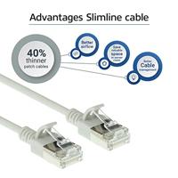 ACT DC7007 LSZH U/FTP CAT6A Datacenter Slimline Patchkabel Snagless | RJ45 Connectoren | Grijs | 7 meter - thumbnail