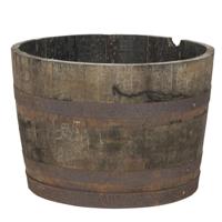 BloembakKuip 1/2 Whiskyvat 190L Vatenhandel Stijf - Vatenhandel stijf - thumbnail