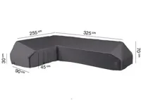 Loungeset platformhoes links 325x255x90xH30/45/70 cm AeroCover - Aerocover - thumbnail