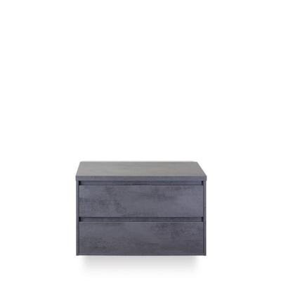 Porto Badmeubelset 90 cm - Beton Antraciet - Wastafel Bovenblad Beton Antraciet