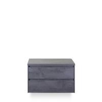 Porto Badmeubelset 90 cm - Beton Antraciet - Wastafel Bovenblad Beton Antraciet - thumbnail