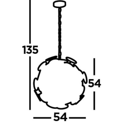 Searchlight Design hanglampDiscus Ø 54cm - 3076-6BG