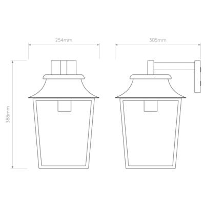 Astro - Richmond Wall Lantern 254 buiten wandlamp structuur zwart Astro - Richmond Wall Lantern 254 buiten wandlamp structuur zwart