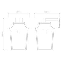 Astro - Richmond Wall Lantern 254 buiten wandlamp structuur zwart - thumbnail