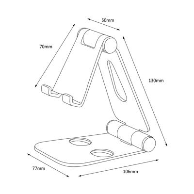 Tablethouder Aisens MS2PXL-092 Zilverkleurig (1 Stuks) - thumbnail