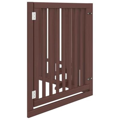 VidaXL Hondenhek inklapbaar 4 panelen 320 cm populierenhout bruin VidaXL Hondenhek inklapbaar 4 panelen 320 cm populierenhout bruin