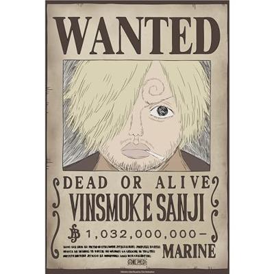 Poster One Piece - Wanted Sanji Wano 38x52cm Poster One Piece - Wanted Sanji Wano 38x52cm