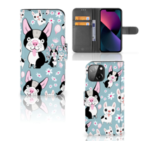 iPhone 13 Mini | Telefoonhoesje | Met pasjeshouder | Hondjes - thumbnail