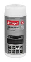 Activejet AOC-301 reinigingsdoekjes voor kantoorapparatuur - 100 stuks - thumbnail