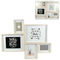 Fotolijst collage 5 fotos met passepartout 20 x 25 cm | 4 stuks - thumbnail