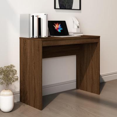 Bureau 90x40x72 cm bewerkt hout bruineikenkleurig Bureau 90x40x72 cm bewerkt hout bruineikenkleurig