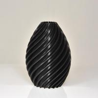 Heather 3D vaas 19x13cm Zwart Metallic - thumbnail