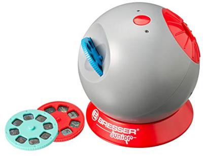 Bresser Junior Science Projector Maxi voor kinderen met 24 astronomische afbeeldingen om op een muur te projecteren.