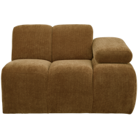 Woood Mojo 1-zits bank arm rechts ribstof Honinggeel - thumbnail