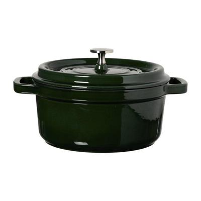 Braadpan - donkergroen - ø22x10 cm