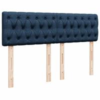 Boxspring met matras stof blauw 140x190 cm - thumbnail
