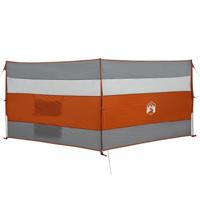 Windscherm camping waterdicht 340x130 cm grijs en oranje - thumbnail
