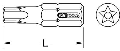 KS Tools 911.3107 5-sterren bit TS 40 Speciaal staal C 6.3 1 stuk(s)