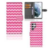 Samsung Galaxy S22 Ultra | Telefoon Hoesje | Waves Pink - thumbnail