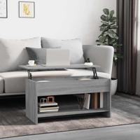 Salontafel 102x50x52,5 cm bewerkt hout grijs sonoma eikenkleur - thumbnail