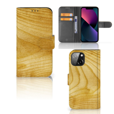 iPhone 13 Mini | Book Style Case | Licht Hout iPhone 13 Mini | Book Style Case | Licht Hout