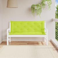 VidaXL Tuinbankkussens 2 st 150x50x7 cm oxford stof heldergroen - thumbnail