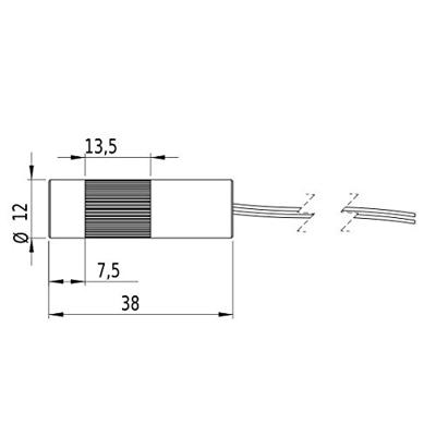 Picotronic Lasermodule DOE Rood 0.4 mW DD635-0,4-3(12x38)-DOE