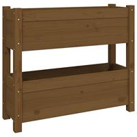 VidaXL Plantenbak 77x25x66 cm massief grenenhout honingbruin - thumbnail