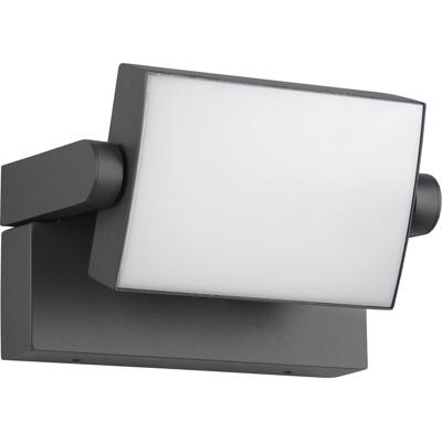 Antraciet LED Buitenwandlamp 10W - Warm Wit 3000K - IP54 - Aluminium