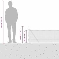 VidaXL Afrasteringspaal zilver 10 x 0,5 m (13 mm gaas) staal - thumbnail