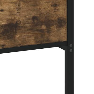 Bedframe zonder matras metaal gerookt eikenkleurig 183x213 cm
