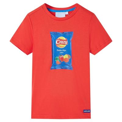 Kindershirt met korte mouwen 116 rood Kindershirt met korte mouwen 116 rood