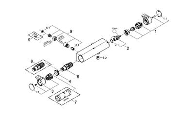 GROHE Grohtherm 2000 douchekraan thermostatisch 12cm hartafstand chroom 34171001