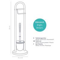 Kela - Fabio Toiletrol en wc-borstel Houder - Zilver - Kela - thumbnail