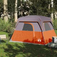 Tent 4-persoons waterdicht oranje - thumbnail