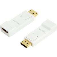 LogiLink CV0057 DisplayPort / HDMI Adapter [1x DisplayPort stekker - 1x HDMI-bus] Wit Vergulde steekcontacten - thumbnail