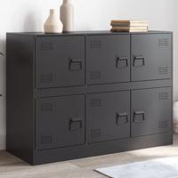Dressoir 99x39x73 cm staal zwart - thumbnail