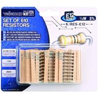 Koolfilmweerstand assortiment Whadda K/RES-E12 Axiaal bedraad 0.25 W 1 set(s) - thumbnail