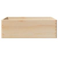 Houten kist met handvatten 40x30x13 cm massief grenenhout - thumbnail