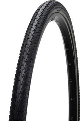 Hakuba buitenband, zwart met witte lijn, 28x1 5/8x1 3/8, etrto 37-622