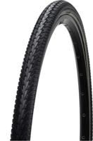 Hakuba buitenband, zwart met witte lijn, 28x1 5/8x1 3/8, etrto 37-622 - thumbnail